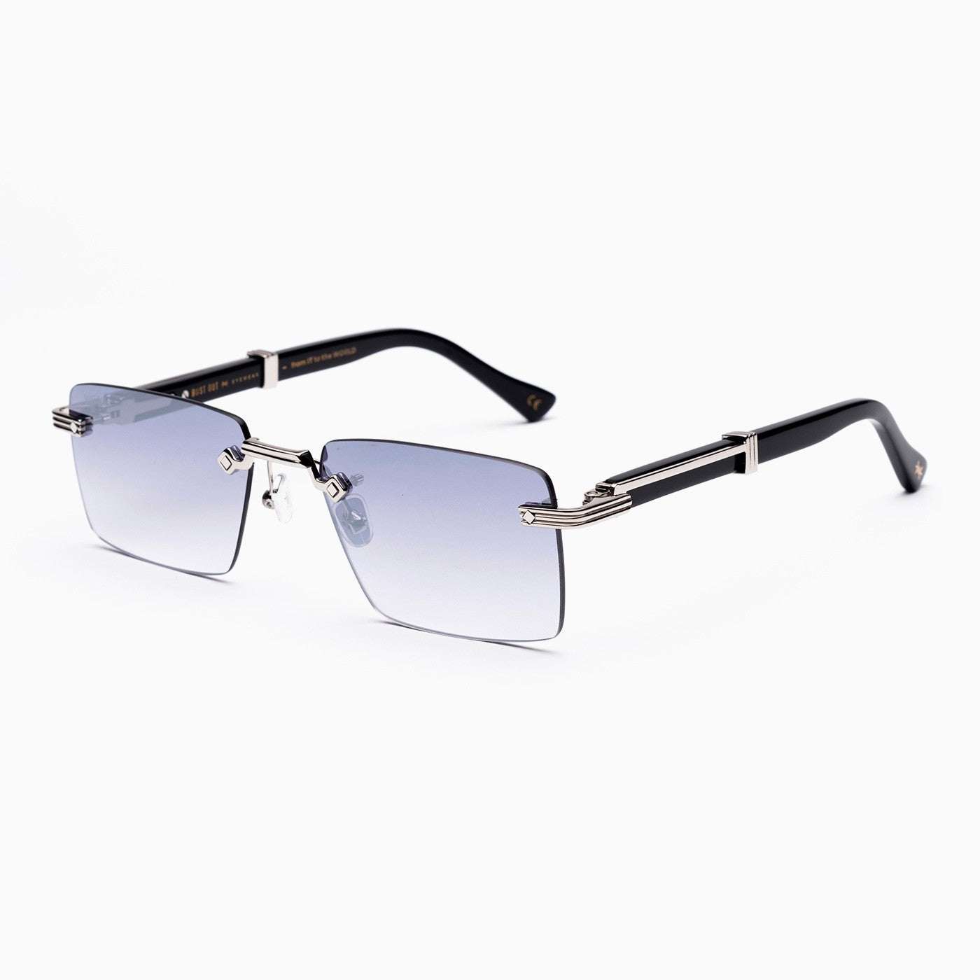 Occhiali da sole Bust Out modello Clyde Argento - Nero