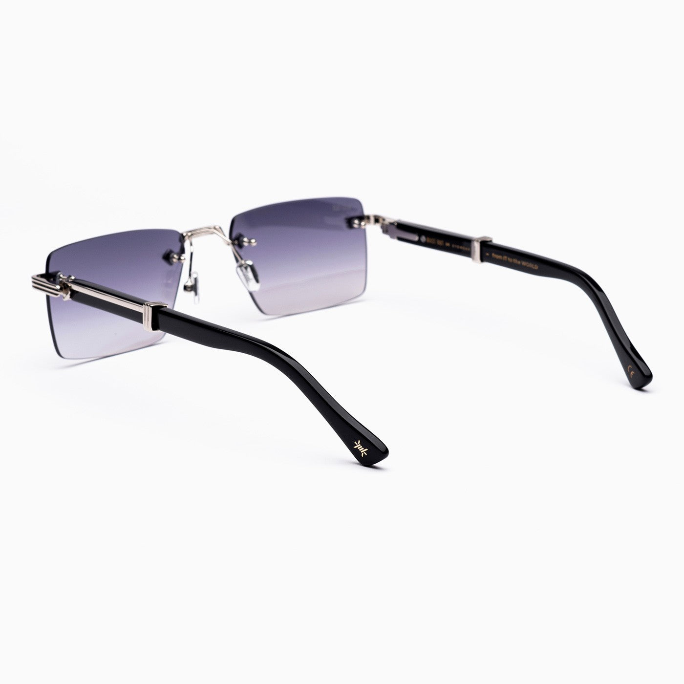 Occhiali da sole Bust Out modello Clyde Argento - Nero