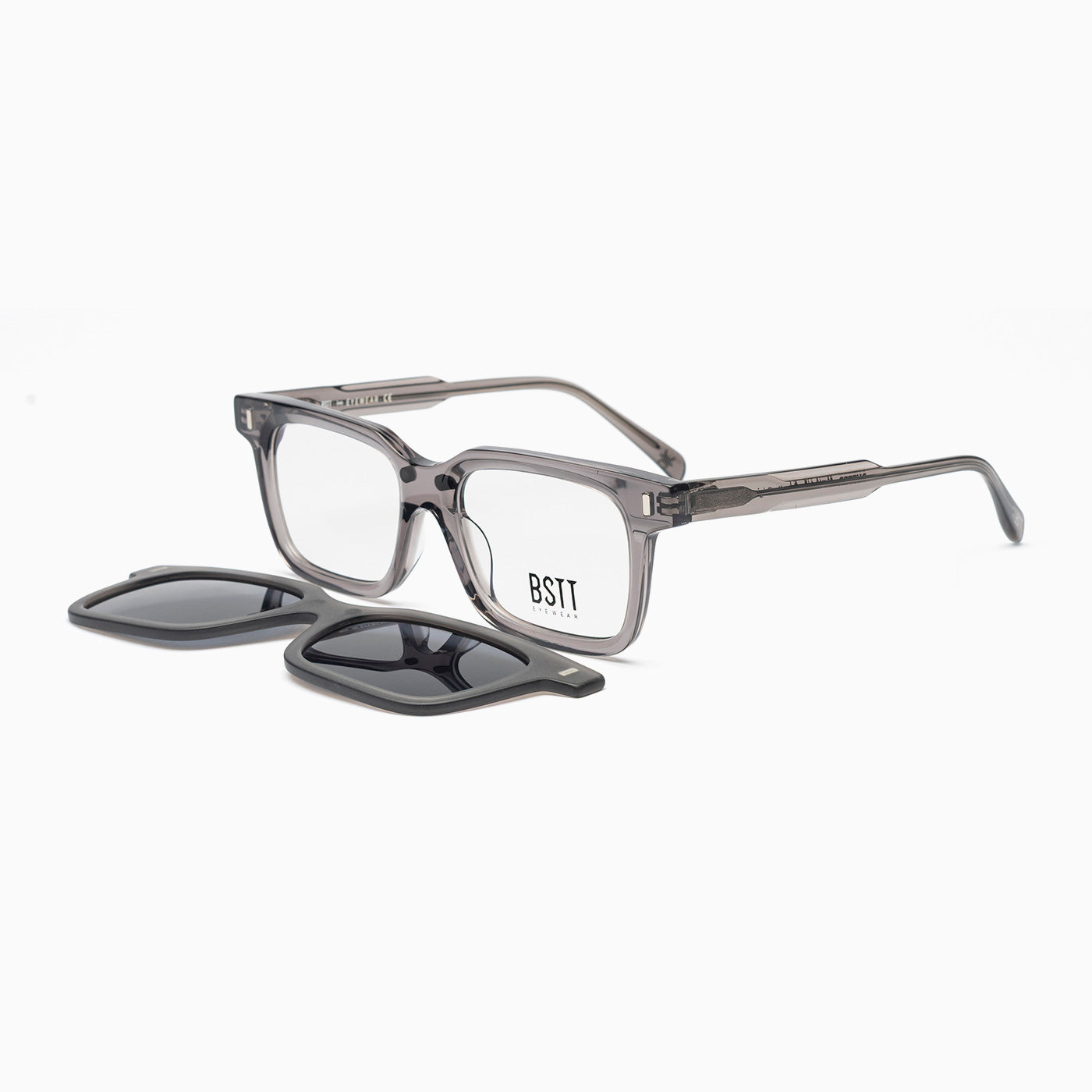 BSTT - Puffer Cristallo Grigio con Clip